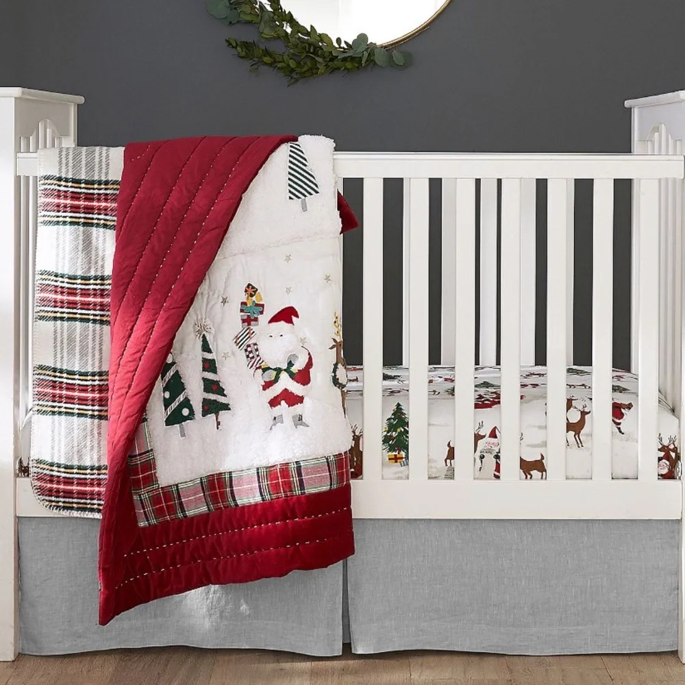 Pottery Barn Kids Merry Santa Baby Quilt